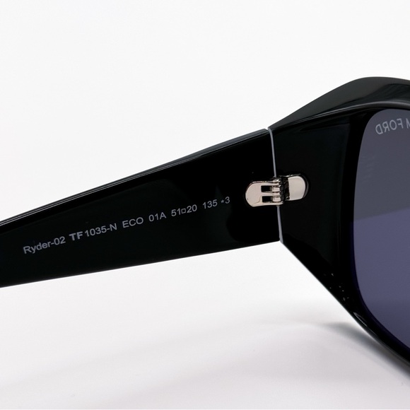 NEW TOM FORD TF1035N ECO 01A WOMEN SUNGLASSES RYDER-02 FT1035N/S BLACK GREY - Picture 9 of 10